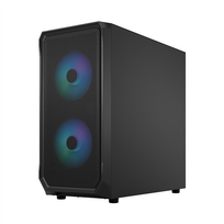 fractal design - Fractal Design Focus 2 RGB TG Clear Tint, juoda - 4 nuotrauka