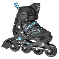 roller skates - Reguliuojamo dydžio riedučiai-pačiūžos Nils Extreme NH11912 A 2in1, juodi/mėlyni - 5 nuotrauka