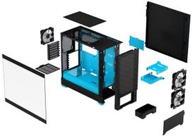 fractal pop air - Fractal Design Pop Air TG RGB Cyan Core Clear Tint Black/ Blue - 10 nuotrauka