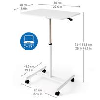 baltas stalas darbui -  Tatkraft Airlift Sit-Stand, baltas - 2 nuotrauka