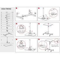 baltas stalas darbui -  Tatkraft Airlift Sit-Stand, baltas - 7 nuotrauka