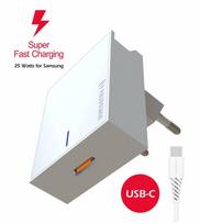 samsung usb adapteris - Swissten SW-SAM-SFC-W, USB-C, 1.2 m, balta - 2 nuotrauka