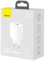 ikrovikliai type 2 - Baseus CCXJ-B02, USB Type C/USB, balta - 9 nuotrauka
