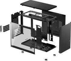 micro atx - Jonsbo D30, juoda - 10 nuotrauka