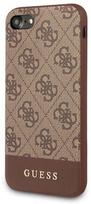 iphone 7 deklas - Guess 4G Stripe Collection Back Case For Apple iPhone 7/8/SE 2020 Brown - 1 nuotrauka
