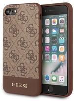 iphone 7 deklas - Guess 4G Stripe Collection Back Case For Apple iPhone 7/8/SE 2020 Brown - 6 nuotrauka