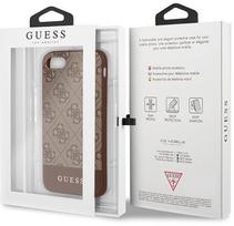 iphone 7 deklas - Guess 4G Stripe Collection Back Case For Apple iPhone 7/8/SE 2020 Brown - 7 nuotrauka