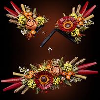 lego flower - LEGO Icons Džiovintų gėlių puošmena 10314 - 5 nuotrauka