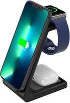 wireless charger 3in1 - Įkroviklis Tech-Protect A8 3in1, 3 x Qi Wireless, juoda - 2 nuotrauka