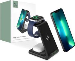 wireless charger 3in1 - Įkroviklis Tech-Protect A8 3in1, 3 x Qi Wireless, juoda - 6 nuotrauka