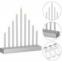 led zvakides - Kalėdinė žvakidė Springos Candle Bridge 5907719426754, 265 mm, 9 LED, sidabro - 3 nuotrauka