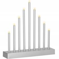 led zvakides - Kalėdinė žvakidė Springos Candle Bridge 5907719426754, 265 mm, 9 LED, sidabro - 4 nuotrauka
