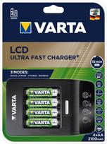 elementai aa - Varta LCD Ultra Fast Charger + 4 x AA 2100 mAh - 7 nuotrauka
