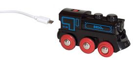 gelezinkeliams - BRIO RAILWAY traukinys su pakraunamu varikliu ir USB kabeliu, 33599 - 3 nuotrauka
