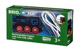 gelezinkeliams - BRIO RAILWAY traukinys su pakraunamu varikliu ir USB kabeliu, 33599 - 5 nuotrauka