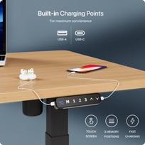 stalas desktronic -  Desktronic HOME ONE, juodas/ąžuolo - 2 nuotrauka