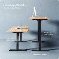 stalas desktronic -  Desktronic HOME ONE, juodas/ąžuolo - 3 nuotrauka