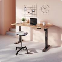 stalas desktronic -  Desktronic HOME ONE, juodas/ąžuolo - 5 nuotrauka