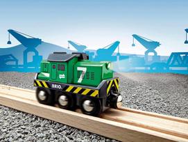 gelezinkeliams - Lokomotyvas Brio World Freight Engine 33214, žalia - 2 nuotrauka