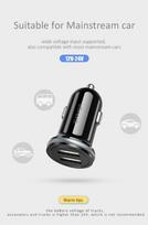dc dc charger - Usams C4 Universal Dual USB Car Fast Charger Black - 2 nuotrauka