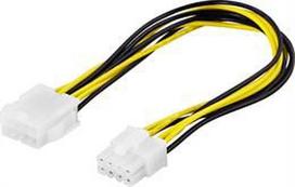 DELTACO extension cord 8-pin EPS12V ha-ho, 25cm Extends an 8-pin EPS12V connector, good for certain