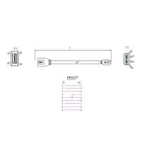 usb a male to micro usb adapter - ART Adapter USB to USB-micro White - 2 nuotrauka