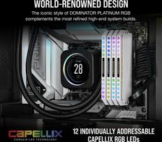 rgb ram - Corsair Dominator Platinum RGB White, DDR5, 32 GB, 6200 MHz - 9 nuotrauka
