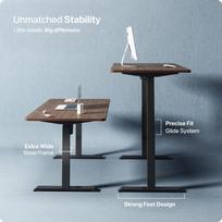 stalas desktronic - Desktronic HOME ONE, juodas/riešuto - 3 nuotrauka