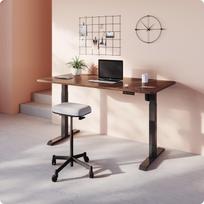 stalas desktronic - Desktronic HOME ONE, juodas/riešuto - 5 nuotrauka