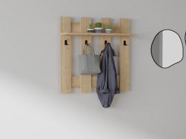 kabykla stovas - Drabužių kabykla Kalune Design Carina, ąžuolo - 3 nuotrauka
