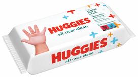 serveteles dregnos - HUGGIES ALL OVER CLEAN drėgnos servetėlės (56 vnt.) - 1 nuotrauka