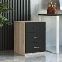 darbo azuolo stalas -  Kalune Design VO14 OB, juoda/ąžuolo, 63.6 x 140 x 37.6 cm - 3 nuotrauka