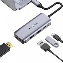 usb c ilgintuvas - HyperDrive Hyper HD 4-in-1 USB-C HUB / HDMI / PD 100W / USB-A - 4 nuotrauka