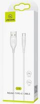 telefonu pakrovejai - Usams U18 Flexi PVC USB To USB Type-C Cable 1m White - 3 nuotrauka