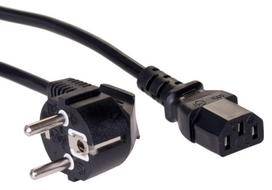 c13 power kabelis - Akyga Power Cable Schuko / IEC C13 3m Black - 1 nuotrauka