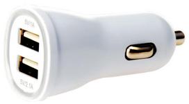Techly Two USB Car Charger White 305281