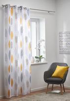baltosios garstycios - Naktinės užuolaidos Splendid Acoma GZ-ACOMAK-140/260-DR, baltos/pilkos/garstyčios, 140 cm x 260 cm - 2 nuotrauka