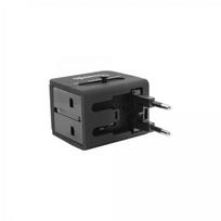 universal travel adapter - Sbox TA-23, USB, 0.61 m, juoda - 4 nuotrauka