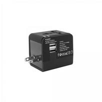 universal travel adapter - Sbox TA-23, USB, 0.61 m, juoda - 5 nuotrauka
