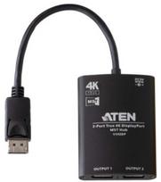kabelia dp - ATEN 2-Port True 4K DisplayPort MST Hub VS92DP Black - 2 nuotrauka