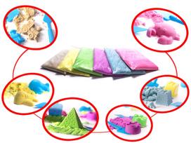 kinetinis smelis - Kinetinis smėlis Kinetic Sand Set IKONKX9511, įvairių spalvų - 4 nuotrauka