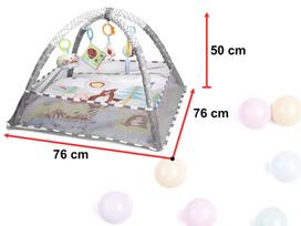 lavinamieji kamuoliukai - Aktyvumo centras Educational Mat IKONKX5873_1, 76 cm x 76 cm - 8 nuotrauka