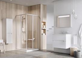 duso kabina 80x80 juoda - Ravak SRV2-90 195 S 14V703O2Z1, 90 cm x 195 cm - 5 nuotrauka
