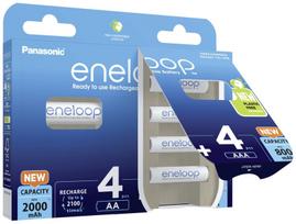 ikraunamos baterijos aaa - Panasonic Eneloop BK-KJMCDE44E 4+4pcs - 2 nuotrauka