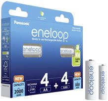 ikraunamos baterijos aaa - Panasonic Eneloop BK-KJMCDE44E 4+4pcs - 4 nuotrauka