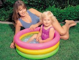 intex baseinas - Intex Inflatable Sunset Glow 57402EP/57107NP, geltonas/žalias/rožinis, 610x220 mm, 34 l - 2 nuotrauka