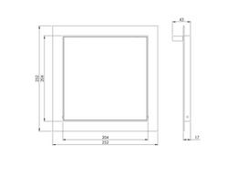 revizines dureles gipskartonis - Revizinės durelės Europlast RLR2020, 204 mm x 204 mm - 2 nuotrauka