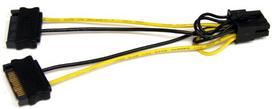 sata pcie laidas - StarTech SATPCIEX8ADP 0065030846622, juoda/geltona, 0.15 m - 1 nuotrauka