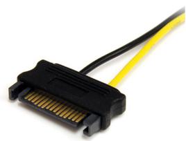 sata pcie laidas - StarTech SATPCIEX8ADP 0065030846622, juoda/geltona, 0.15 m - 2 nuotrauka