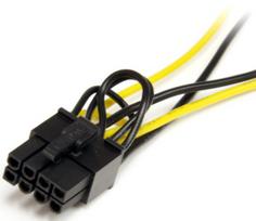 sata pcie laidas - StarTech SATPCIEX8ADP 0065030846622, juoda/geltona, 0.15 m - 3 nuotrauka